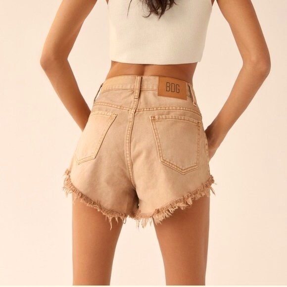 Urban Outfitters BDG High Rise Cheeky Short in Light Sand 24 - Picture 3 of 8